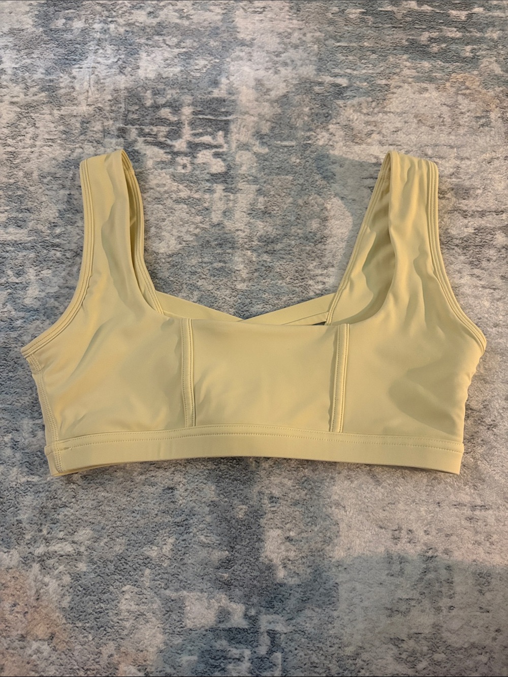 POPFLEX pale yellow sports bra Medium - Picture 3 of 5